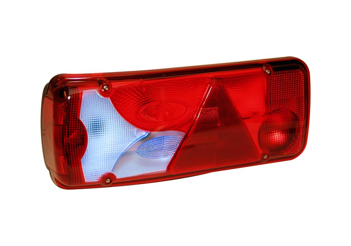 Rear lamp Left, License plate, AMP 1.5 side conn